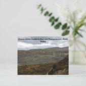 Steinbruch über Penmaemawrm und Llanfairfechan Postkarte (Stehend Vorderseite)