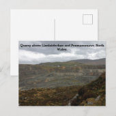 Steinbruch über Penmaemawrm und Llanfairfechan Postkarte (Vorne/Hinten)