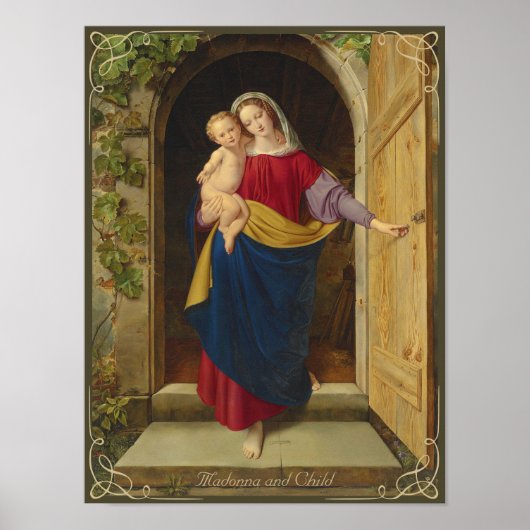 Steinbrück Madonna in der Werkstatttür 1833 Poster (Vorne)