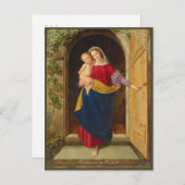Steinbrück Madonna in der Werkstatttür CC1217 Postkarte (Vorne/Hinten)