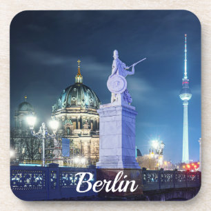 Steinbrücke bei der Berliner Kathedrale in Deutsch Getränkeuntersetzer
