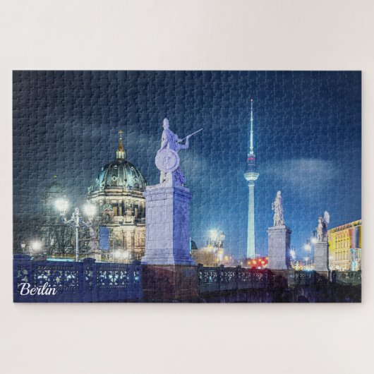 Steinbrücke bei der Berliner Kathedrale in Deutsch Puzzle (Horizontal)