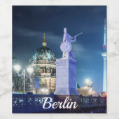 Steinbrücke bei der Berliner Kathedrale in Deutsch Weinetikett (Einzelnes Label)