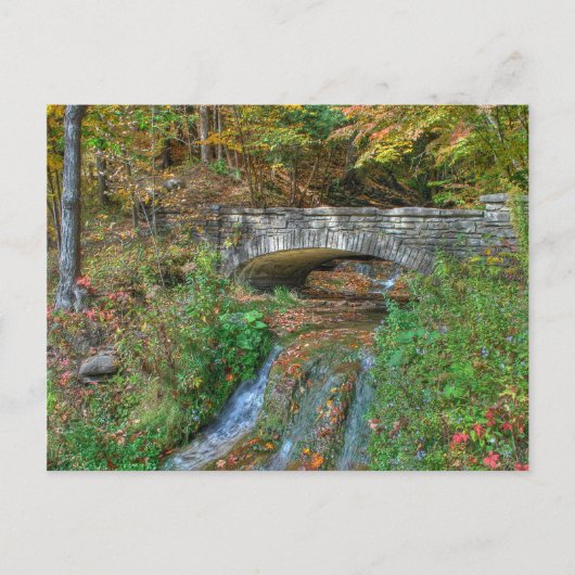 Steinbrücke im Herbst Postkarte (Vorderseite)