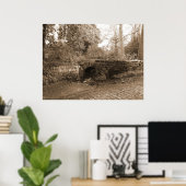 Steinbrücke mit Stream Poster (Heimbüro)
