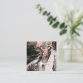 Steinbrücke Quadratische Visitenkarte (Stehend Vorderseite)