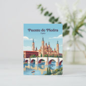 Steinbrücke Spanien Postkarte (Stehend Vorderseite)