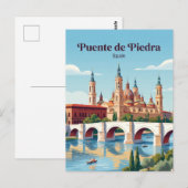 Steinbrücke Spanien Postkarte (Vorne/Hinten)