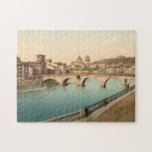 Steinbrücke und San Giorgio, Verona, Italien Puzzle (Horizontal)