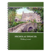 Steinbrücke Wasserfarbene Landschaftsbild Malerei Notizblock (Vorderseite)