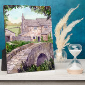 Steinbrücke Wasserfarbenmalerei Fotoplatte (Seite)