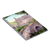 Steinbrücke Wasserfarbenmalerei Notizblock (Rechte Seite)