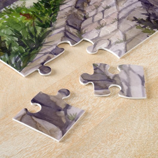 Steinbrücke Wasserfarbenmalerei Puzzle (Seite)