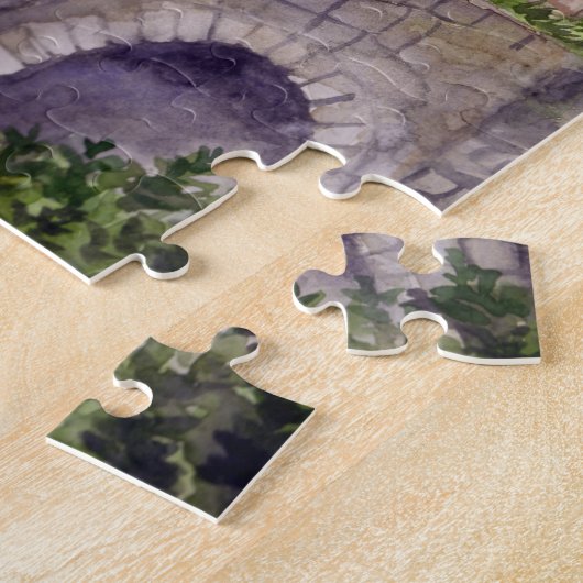 Steinbrücke Wasserfarbenmalerei Puzzle (Seite)