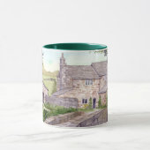 Steinbrücke Wasserfarbenmalerei Tasse (Zentrum)