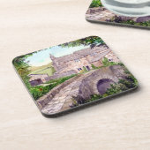 Steinbrücke Wasserfarbenmalerei Untersetzer (Linke Seite)