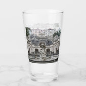 Steinbrunnen in Prag Glas (Rückseite)