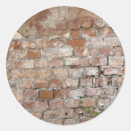 Steine alte Wand Runder Aufkleber (Vorderseite)