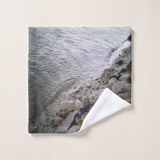 Steine am Strand Badhandtuch Set (Waschlappen)