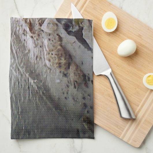 Steine am Strand Geschirrtuch (Viertel Falte)