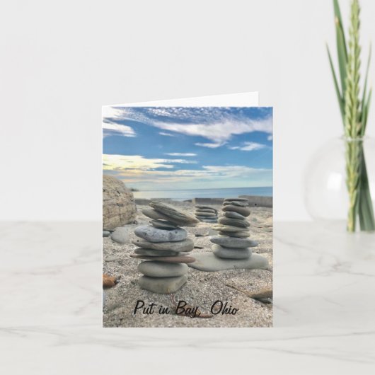 Steine am Strand, in die Bucht legen Karte (Vorderseite)