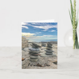 Steine am Strand, in die Bucht legen Karte