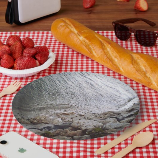 Steine am Strand Pappteller (Picknick)