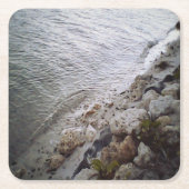 Steine am Strand Rechteckiger Pappuntersetzer (Vorderseite)