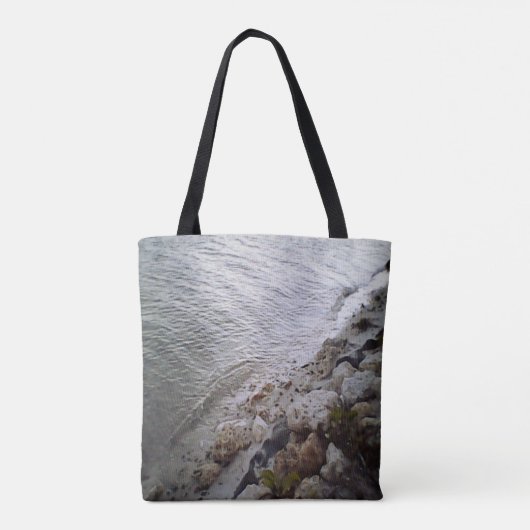 Steine am Strand Tasche (Rückseite)