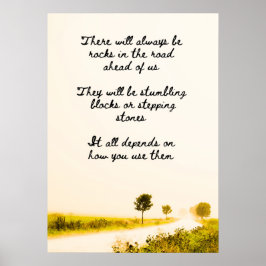 Steine auf der Straße Poster