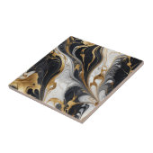 Steine aus schwarzem Gold 2 Keramiken Tile Fliese (Seite)