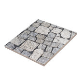 Steine einer Straße im Detail Fliese (Seite)