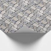 Steine einer Straße im Detail Geschenkpapier (Ecke)