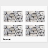 Steine einer Straße im Detail Rechteckiger Aufkleber (Blatt)