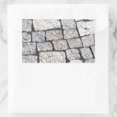 Steine einer Straße im Detail Rechteckiger Aufkleber (Tasche)