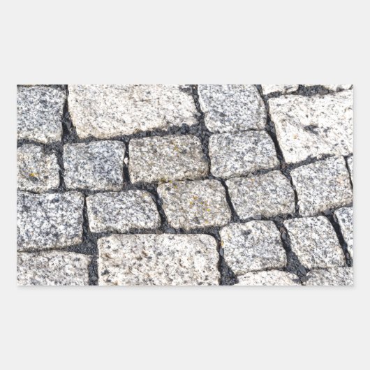 Steine einer Straße im Detail Rechteckiger Aufkleber (Vorderseite)