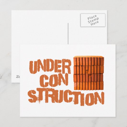 Steine - im Bau Postkarte (Vorne/Hinten)