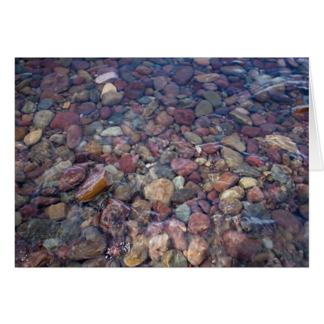 Steine im See am Glacier Nationalpark (Vorderseite (Horizontal))