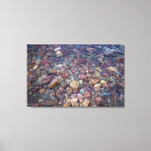 Steine im See am Glacier Nationalpark Leinwanddruck (Vorderseite)