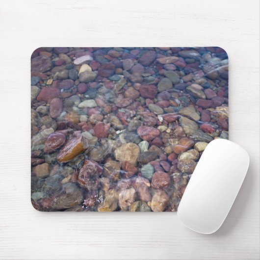 Steine im See am Glacier Nationalpark Mousepad (Mit Mouse)
