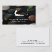 Steine im Teich | Yoga-Pose Visitenkarte (Vorne/Hinten)