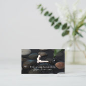 Steine im Teich | Yoga-Pose Visitenkarte (Stehend Vorderseite)