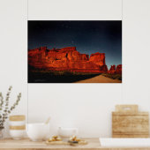 Steine in der Nacht Poster (Küche)