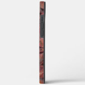 Steine in roten Farbtönen auf schwarz-grauem Hinte Case-Mate iPhone Hülle (Rückseite / Links)