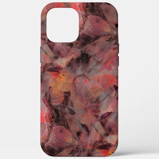 Steine in roten Farbtönen auf schwarz-grauem Hinte Case-Mate iPhone Hülle (Rückseite)