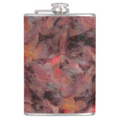 Steine in roten Farbtönen auf schwarz-grauem Hinte Flachmann (Vorderseite)