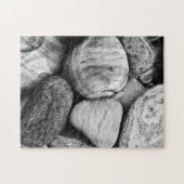 Steine in Schwarz und Weiß Puzzle (Horizontal)