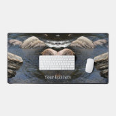 Steine in Stream Natur Personalisiert Schreibtischunterlage (Tastatur & Maus)