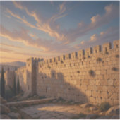 Steine Jerusalems – Jerusalem Wandkunst Quadrat Aufkleber (Vorderseite)