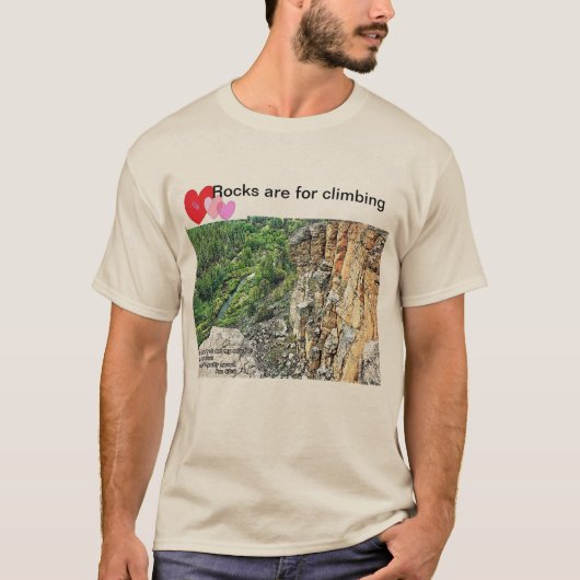 Steine sind zum Klettern T-Shirt (Vorderseite)